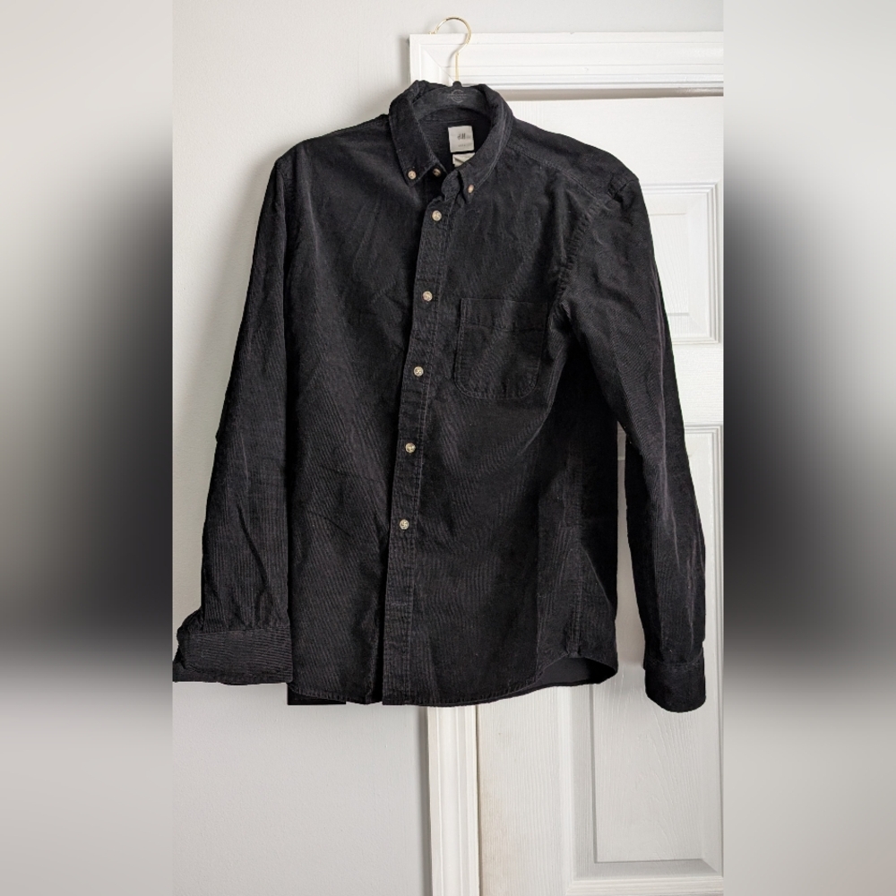 H&M Black Casual Button Down Shirt